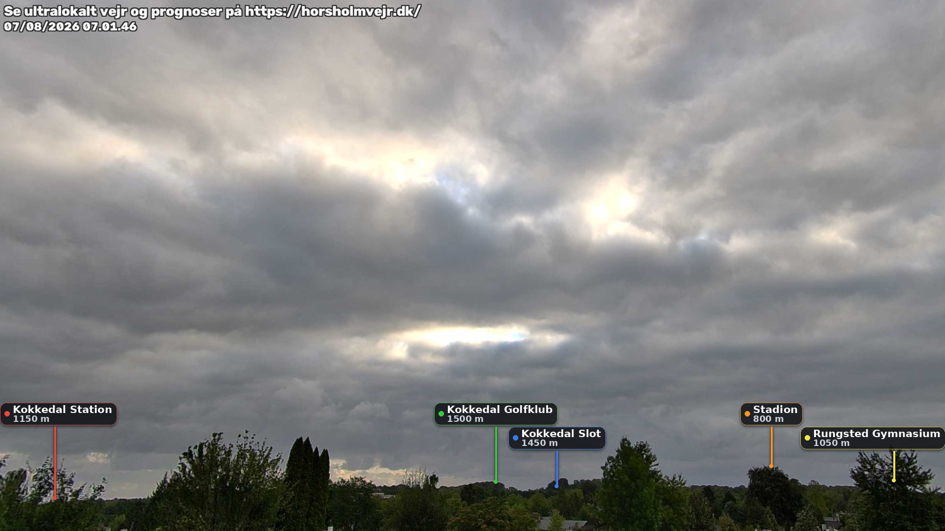 Livebillede fra webcam mod nordøst i Hørsholm