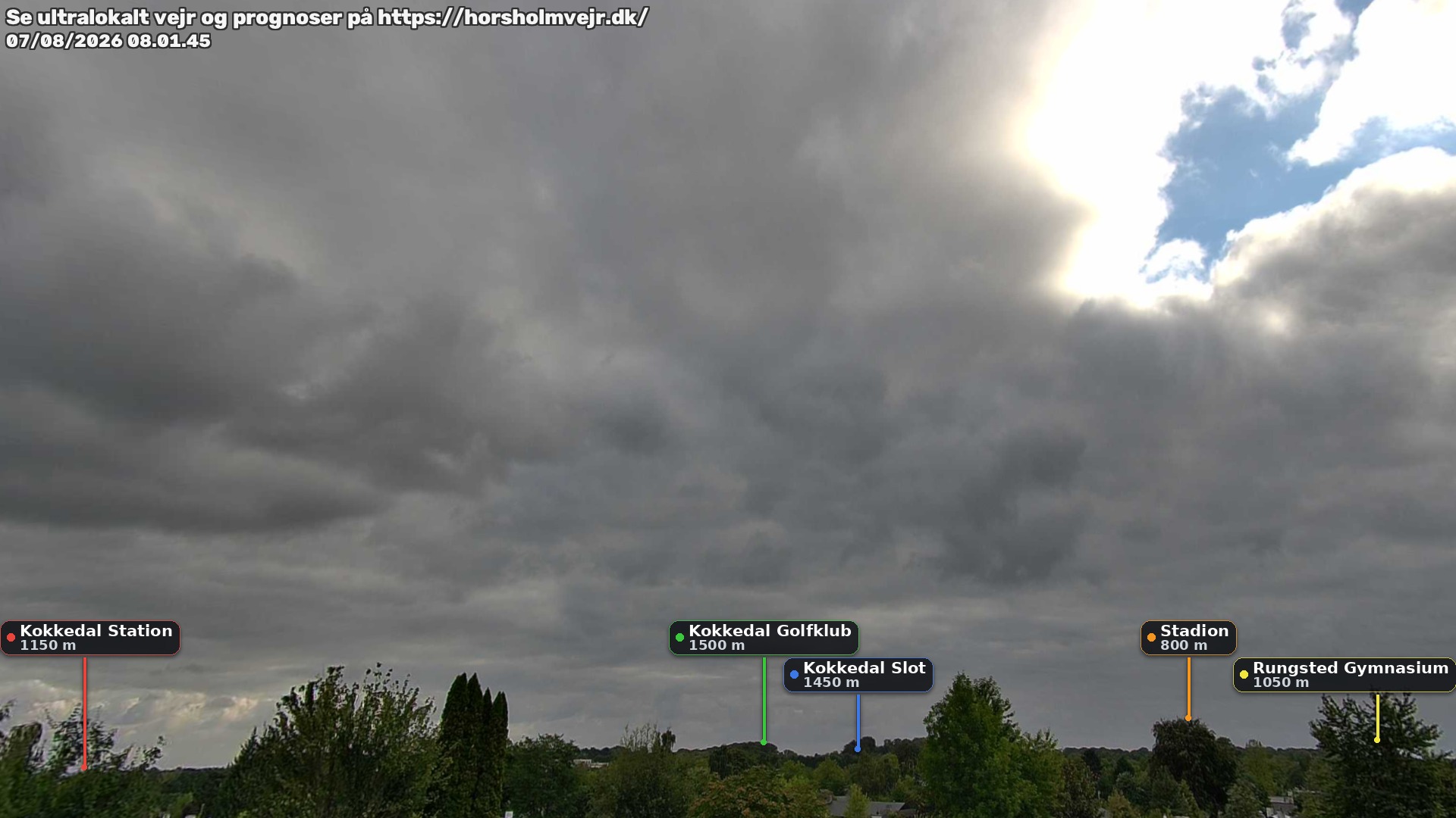 Livebillede fra webcam mod nordøst i Hørsholm