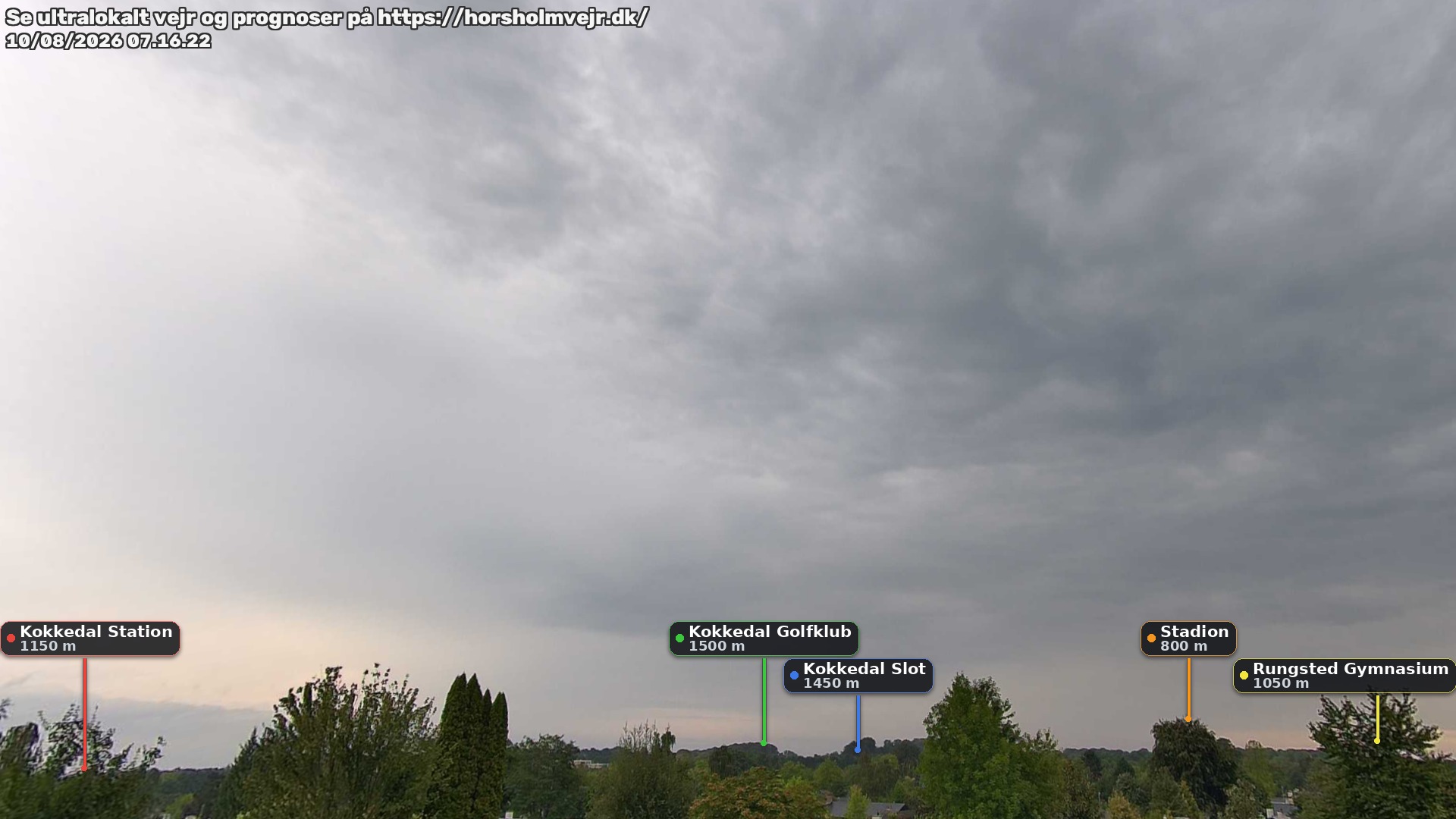 Livebillede fra webcam mod nordøst i Hørsholm