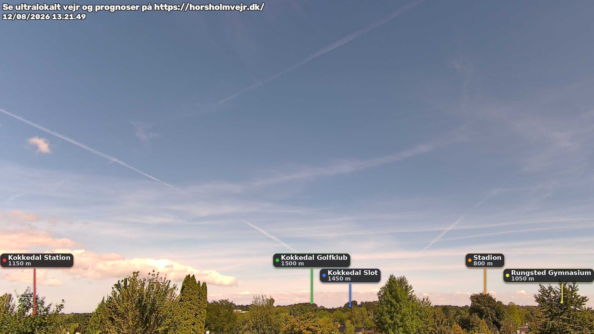 Livebillede fra webcam mod nordøst i Hørsholm
