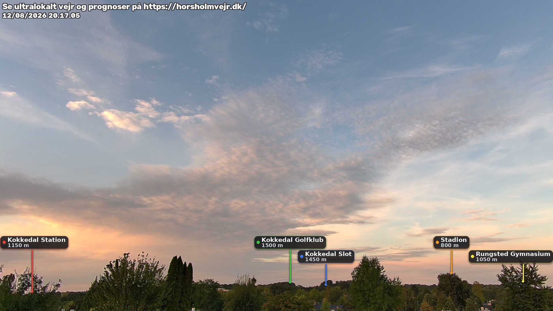 Livebillede fra webcam mod nordøst i Hørsholm