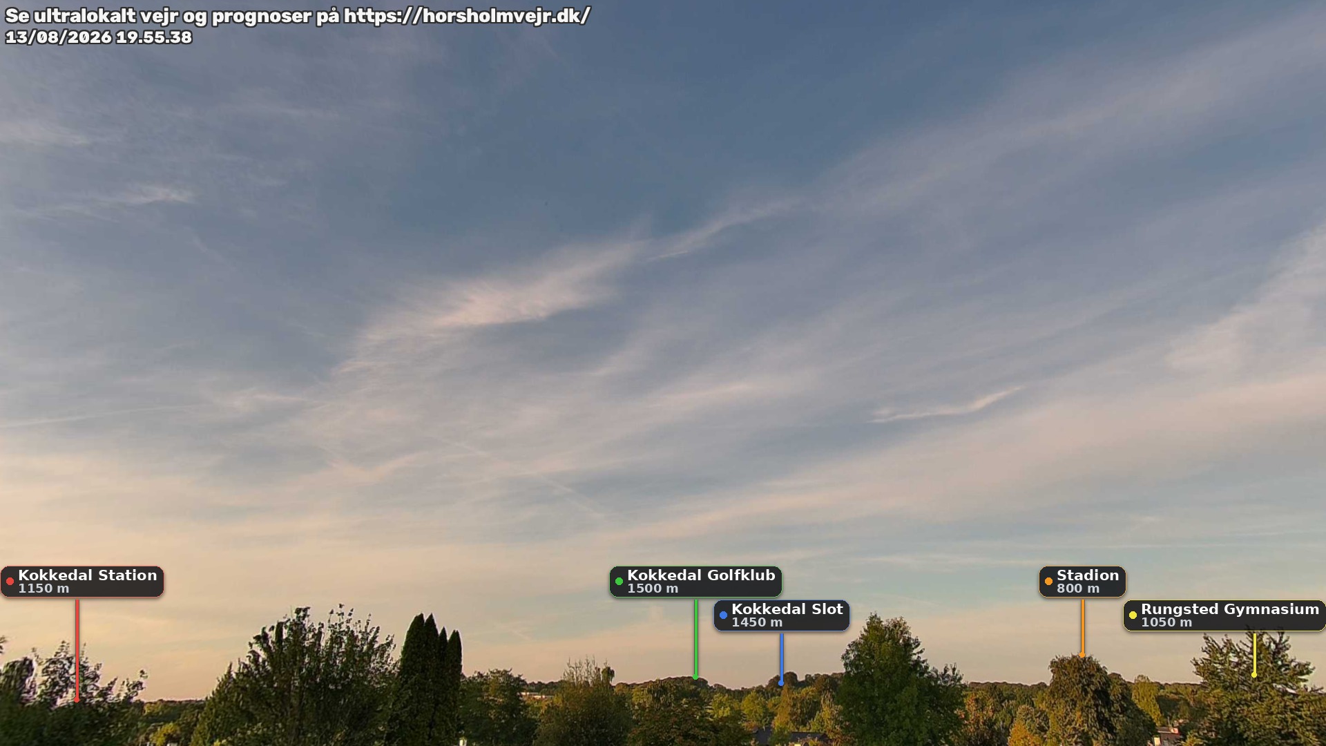 Livebillede fra webcam mod nordøst i Hørsholm
