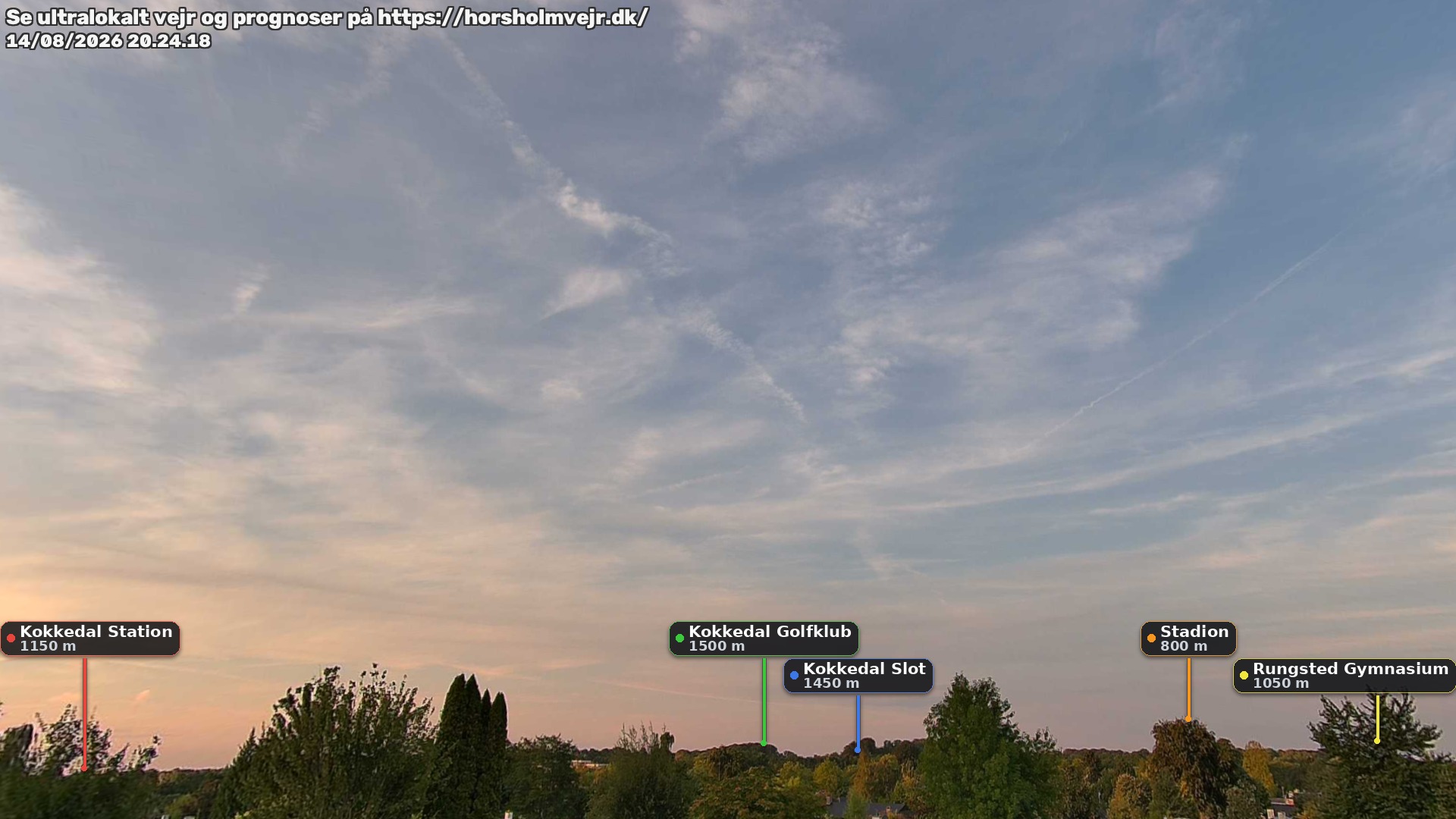Livebillede fra webcam mod nordøst i Hørsholm