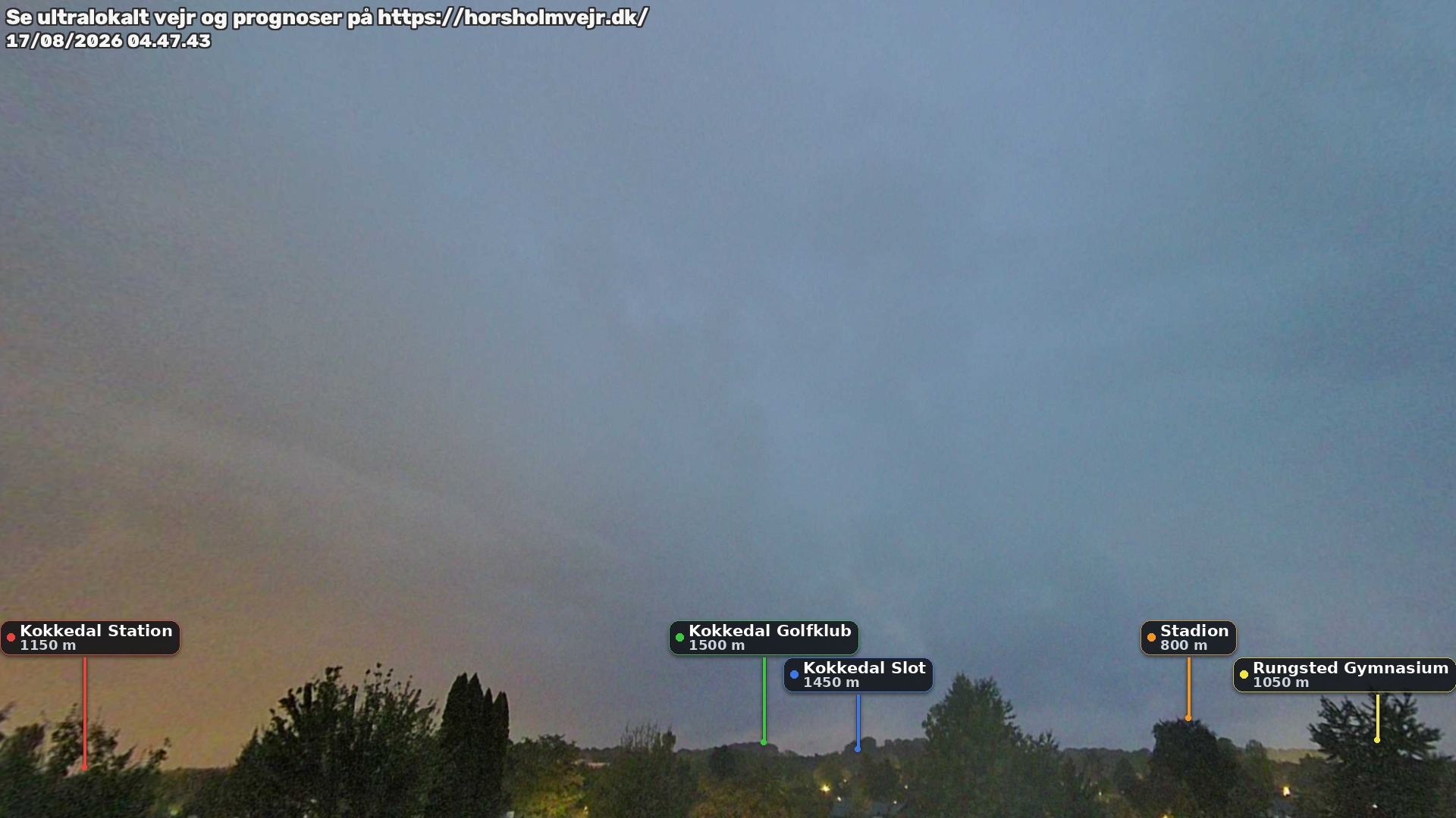 Livebillede fra webcam mod nordøst i Hørsholm