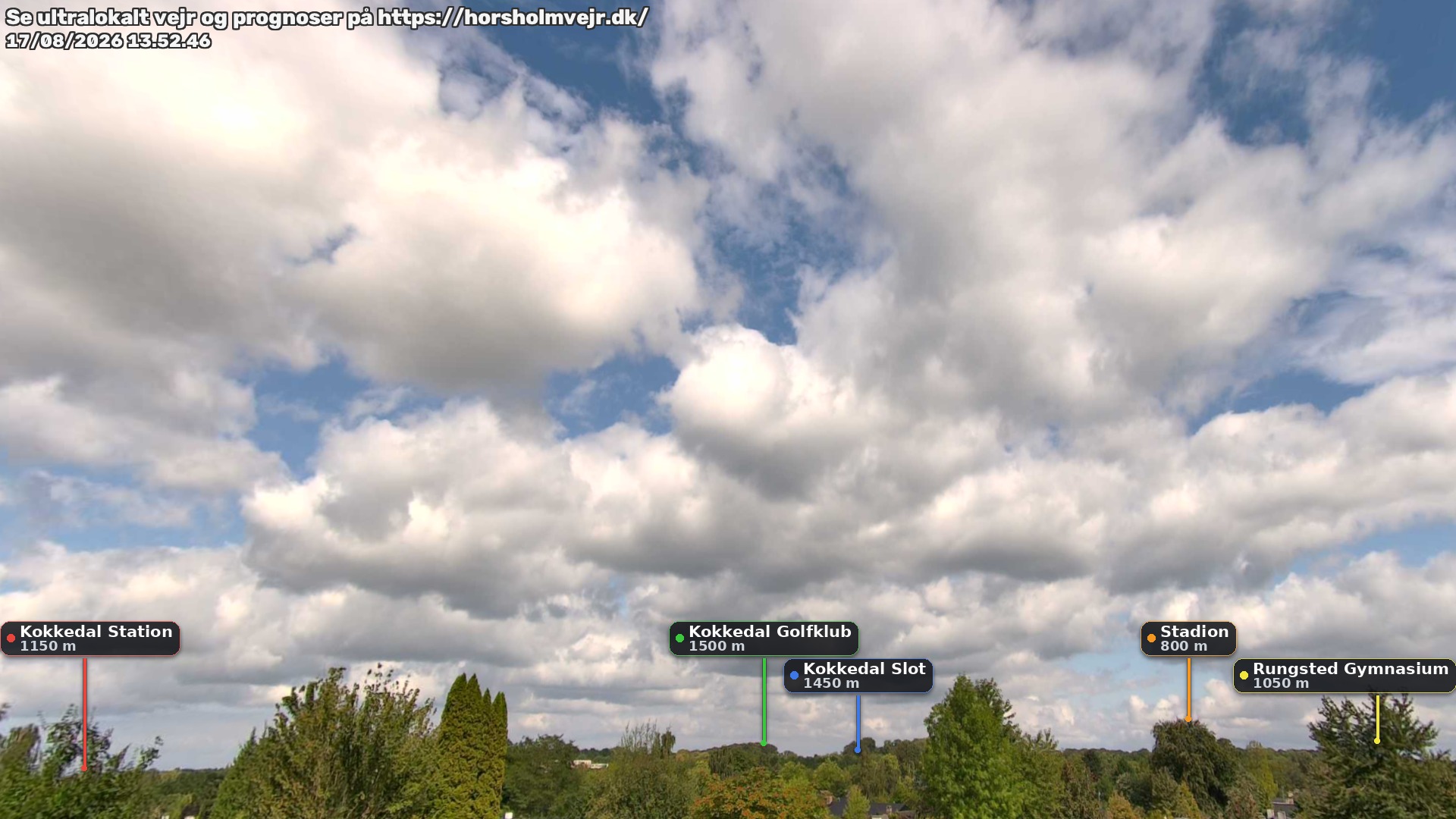 Livebillede fra webcam mod nordøst i Hørsholm