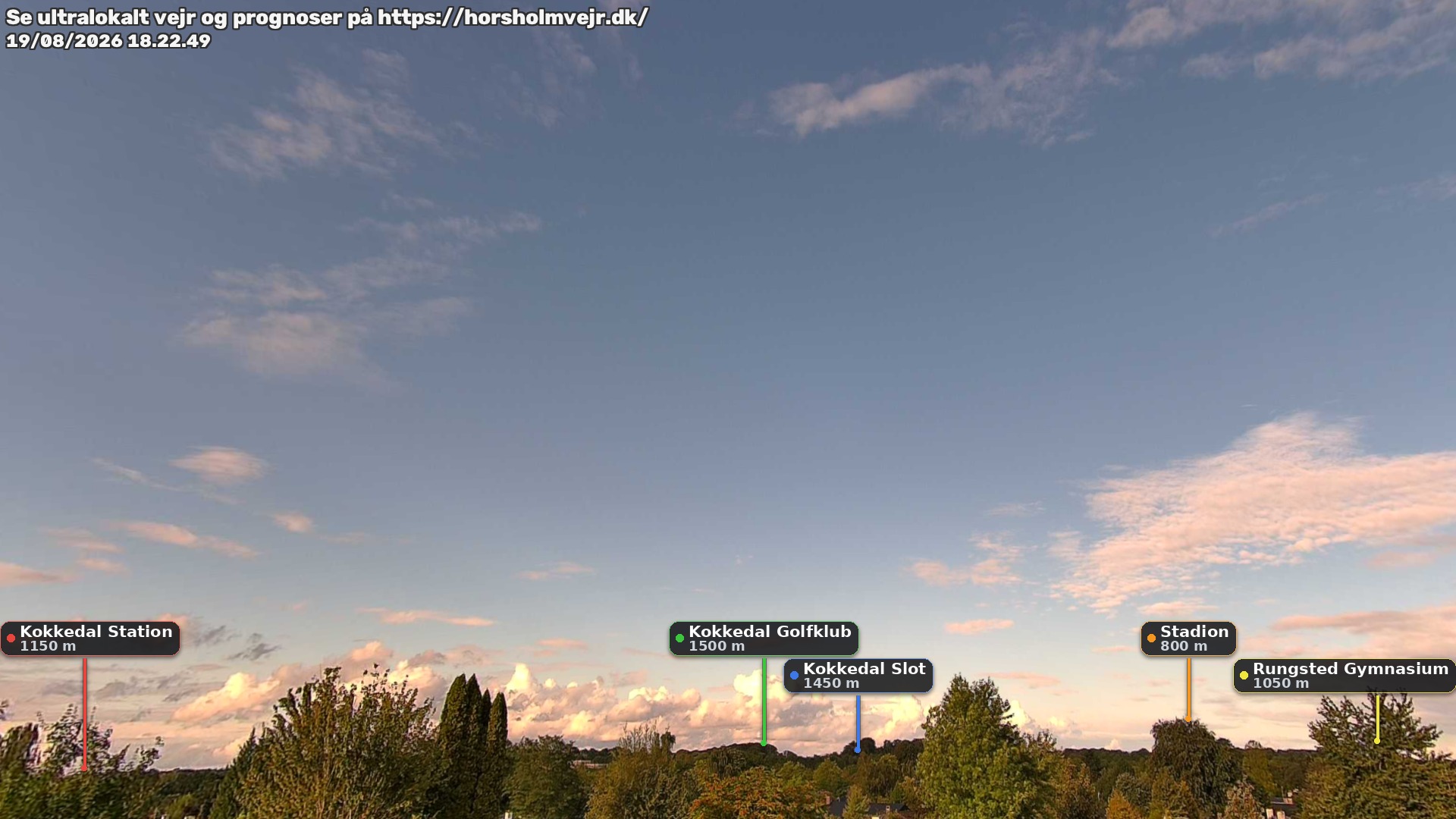 Livebillede fra webcam mod nordøst i Hørsholm