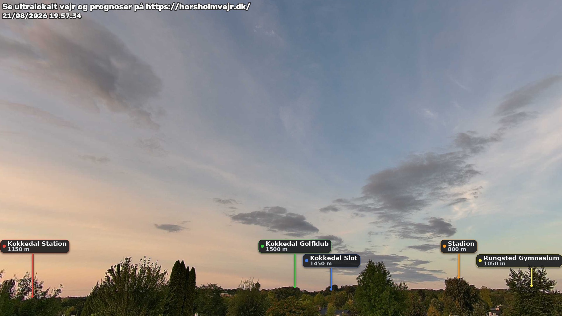 Livebillede fra webcam mod nordøst i Hørsholm