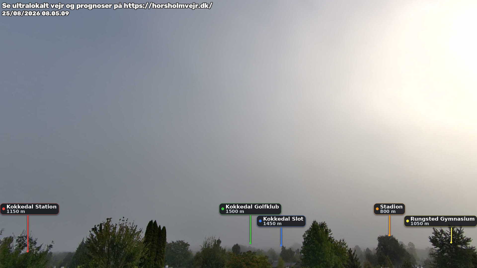 Livebillede fra webcam mod nordøst i Hørsholm