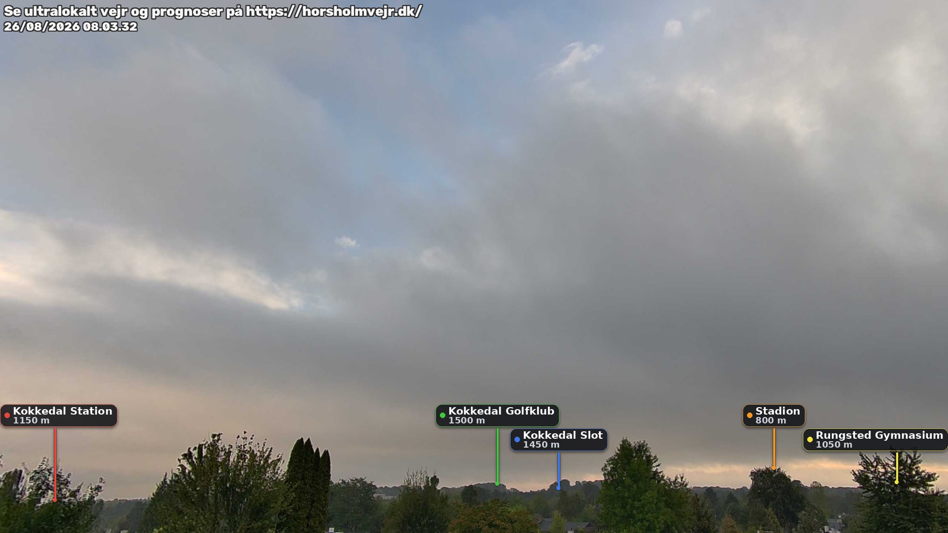 Livebillede fra webcam mod nordøst i Hørsholm