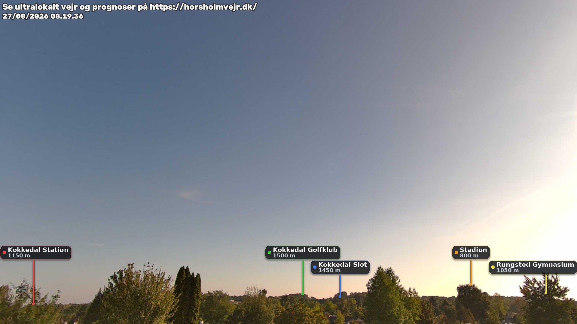 Livebillede fra webcam mod nordøst i Hørsholm