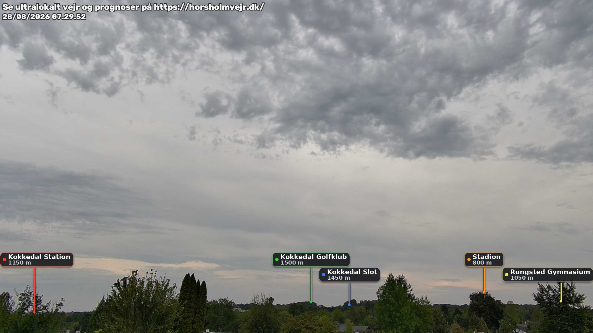 Livebillede fra webcam mod nordøst i Hørsholm