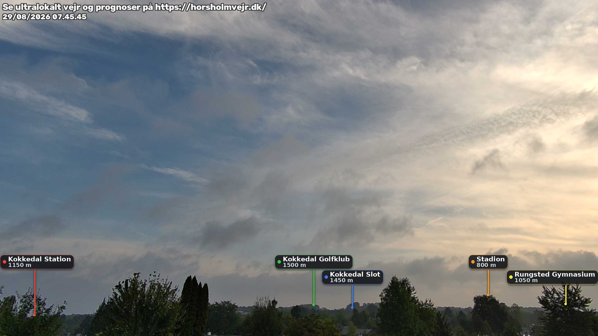 Livebillede fra webcam mod nordøst i Hørsholm