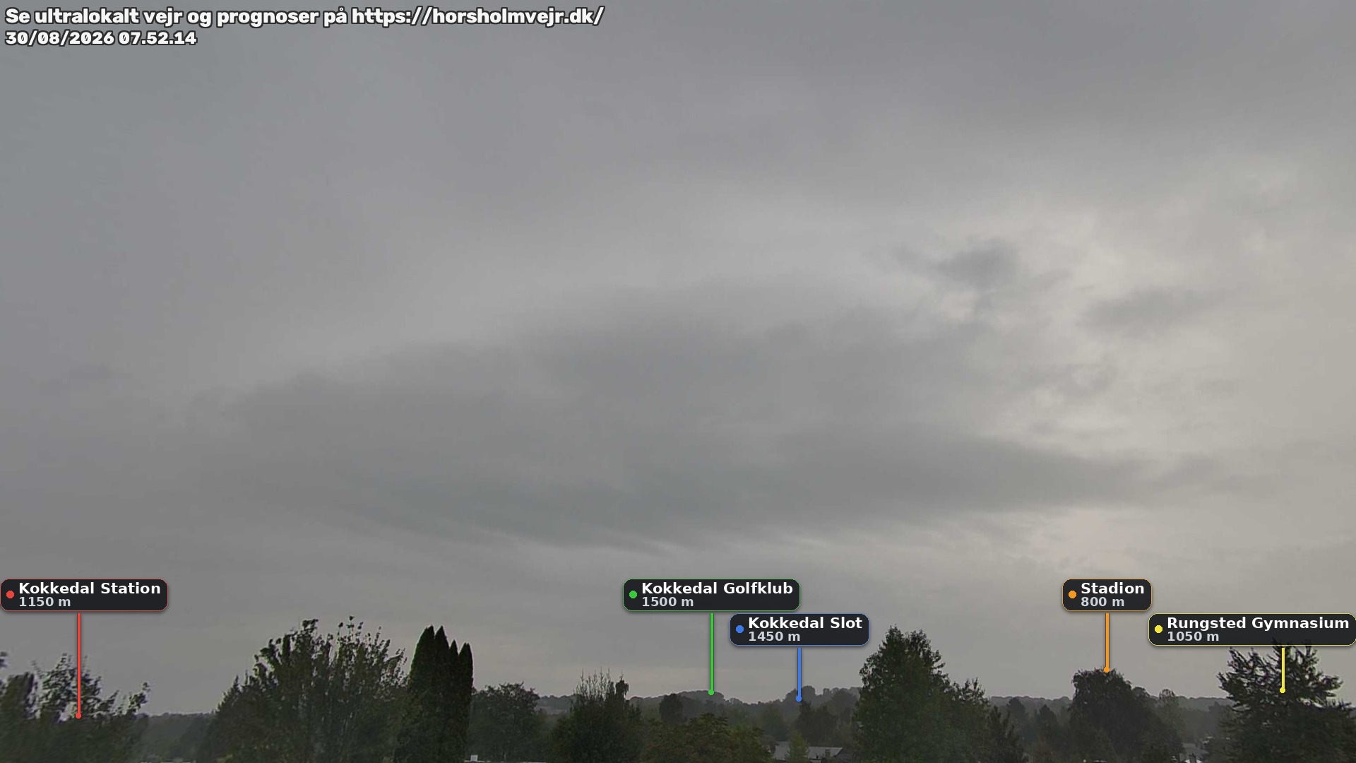 Livebillede fra webcam mod nordøst i Hørsholm