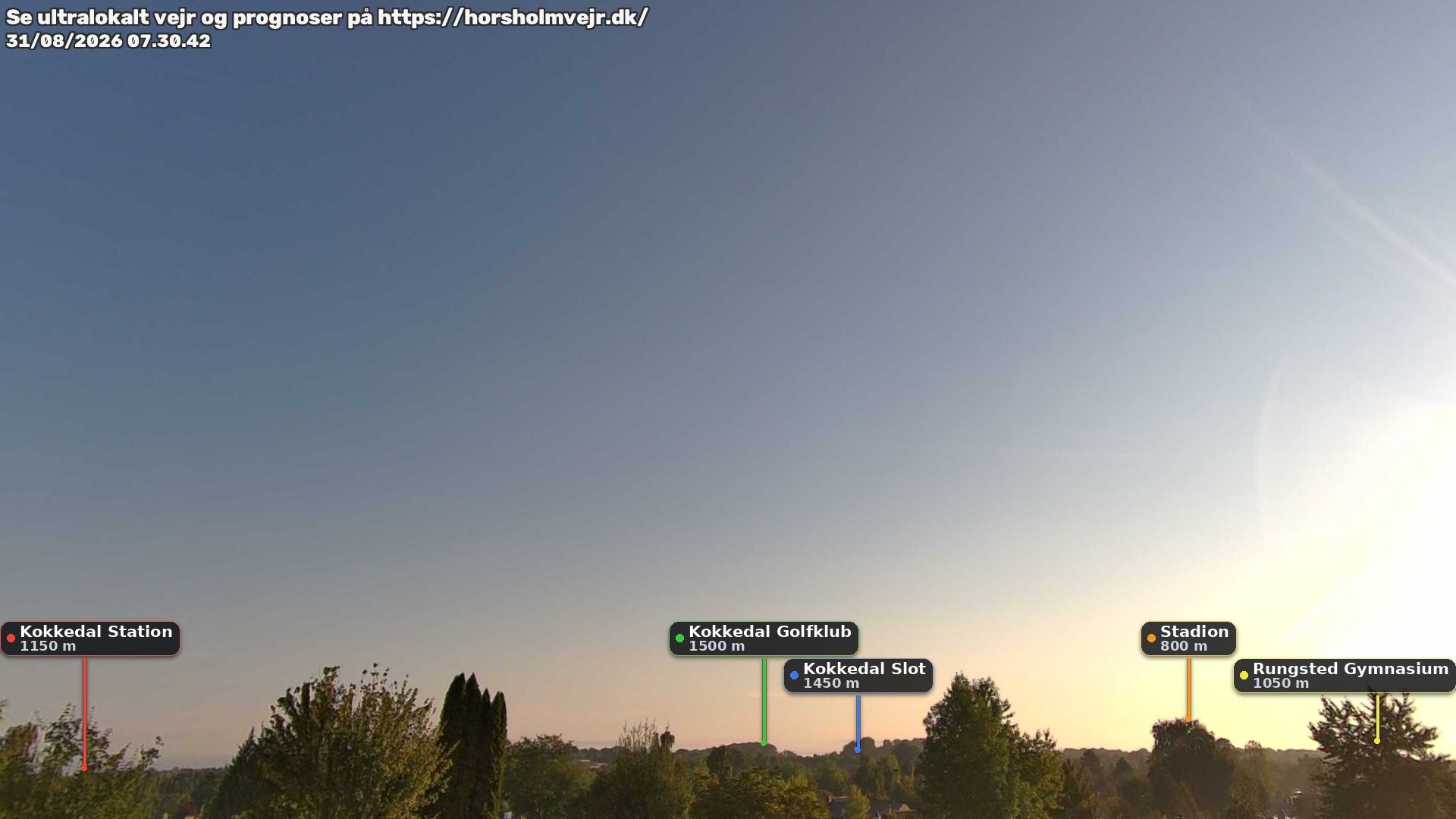 Livebillede fra webcam mod nordøst i Hørsholm