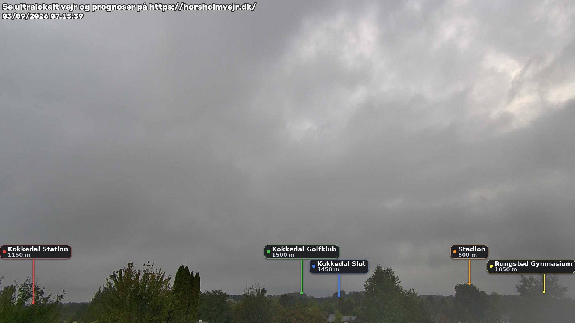 Livebillede fra webcam mod nordøst i Hørsholm