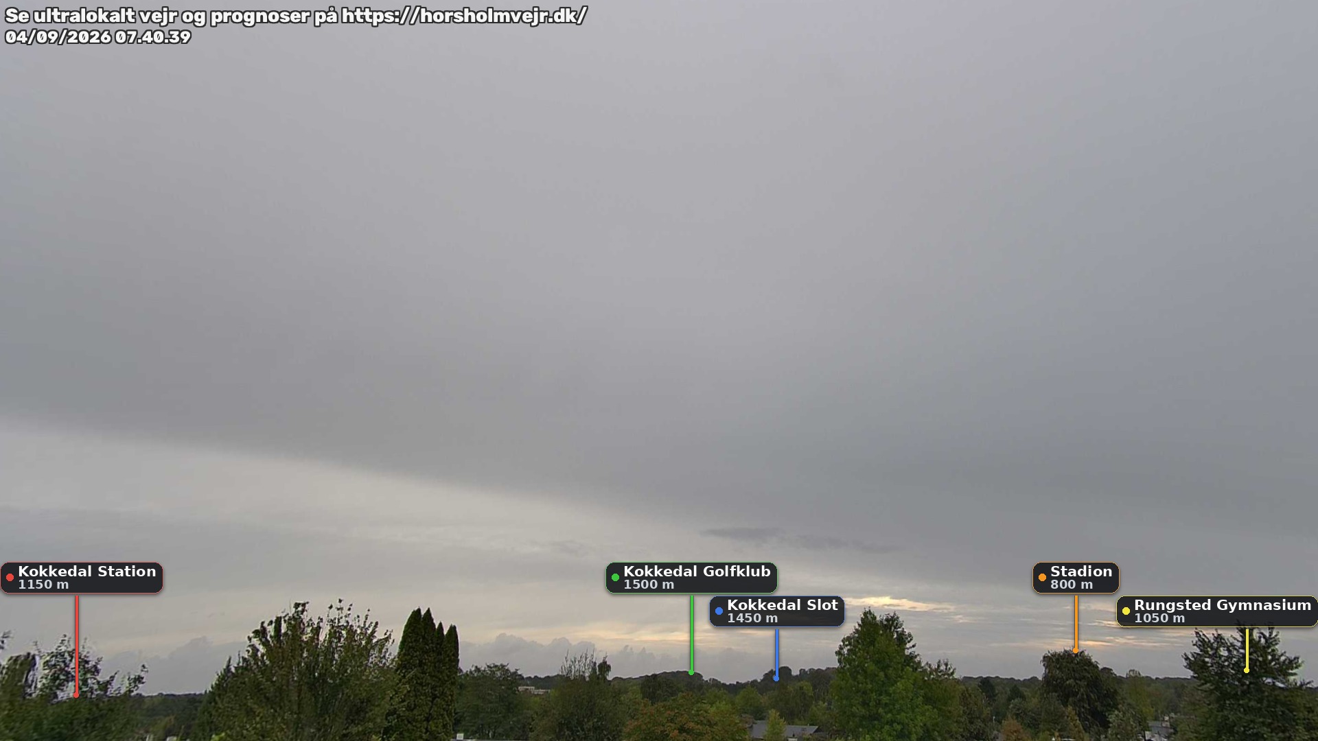 Livebillede fra webcam mod nordøst i Hørsholm
