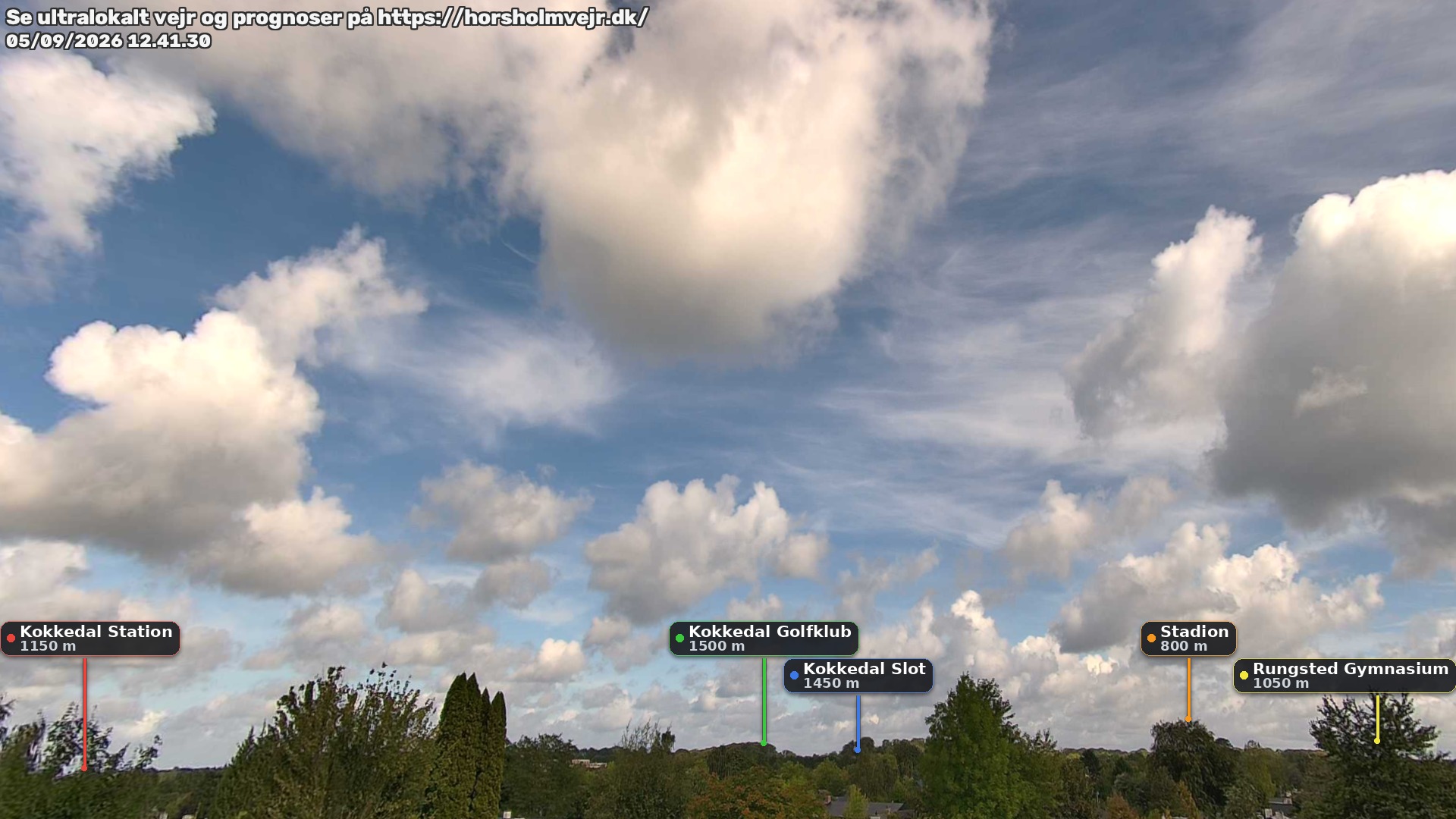 Livebillede fra webcam mod nordøst i Hørsholm