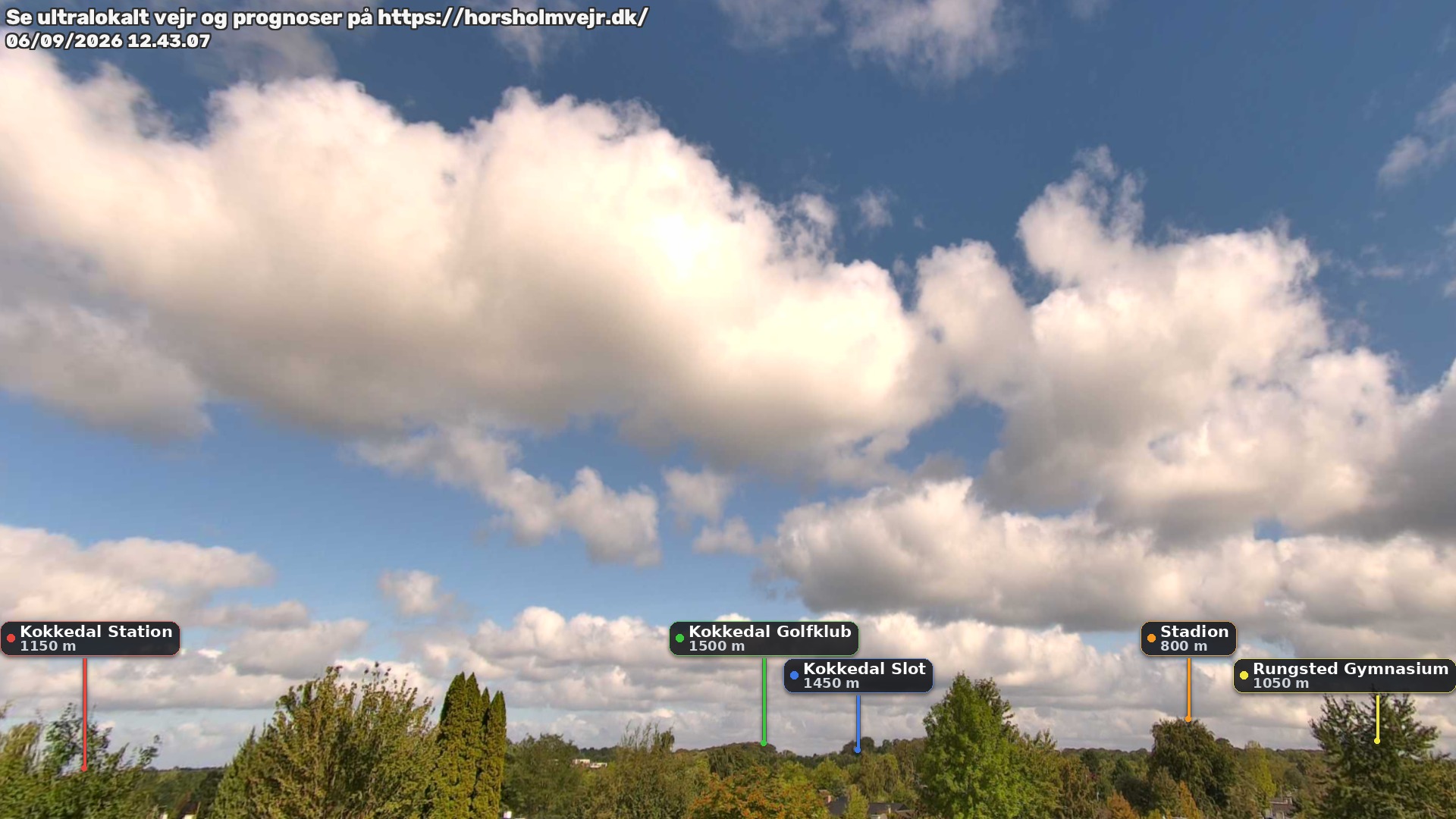 Livebillede fra webcam mod nordøst i Hørsholm