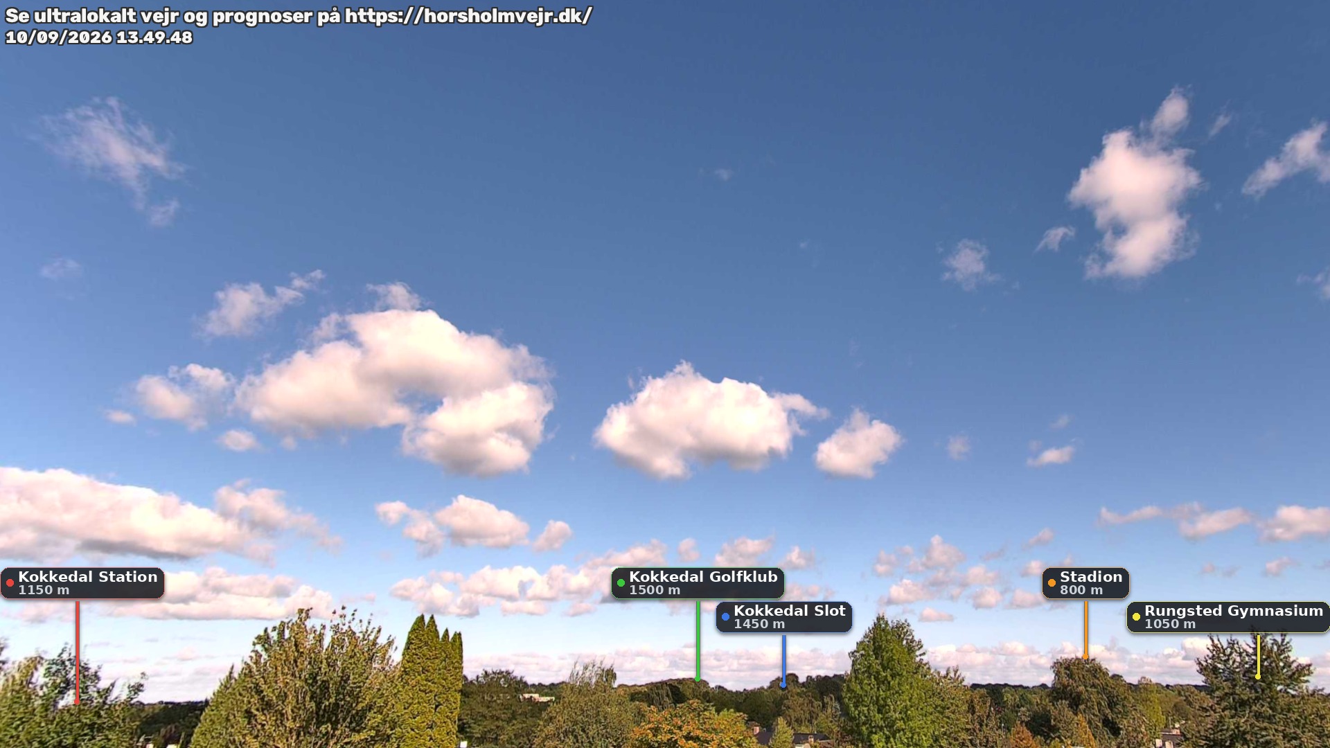 Livebillede fra webcam mod nordøst i Hørsholm
