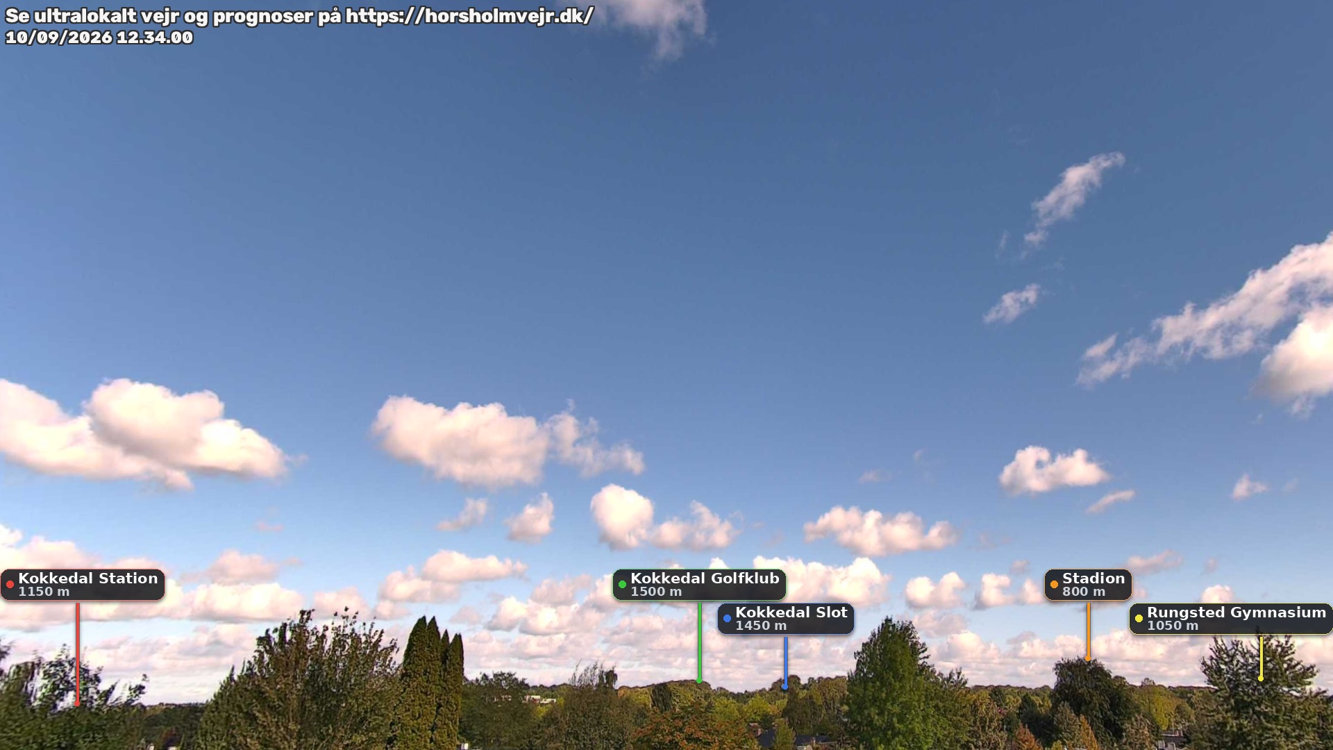 Livebillede fra webcam mod nordøst i Hørsholm