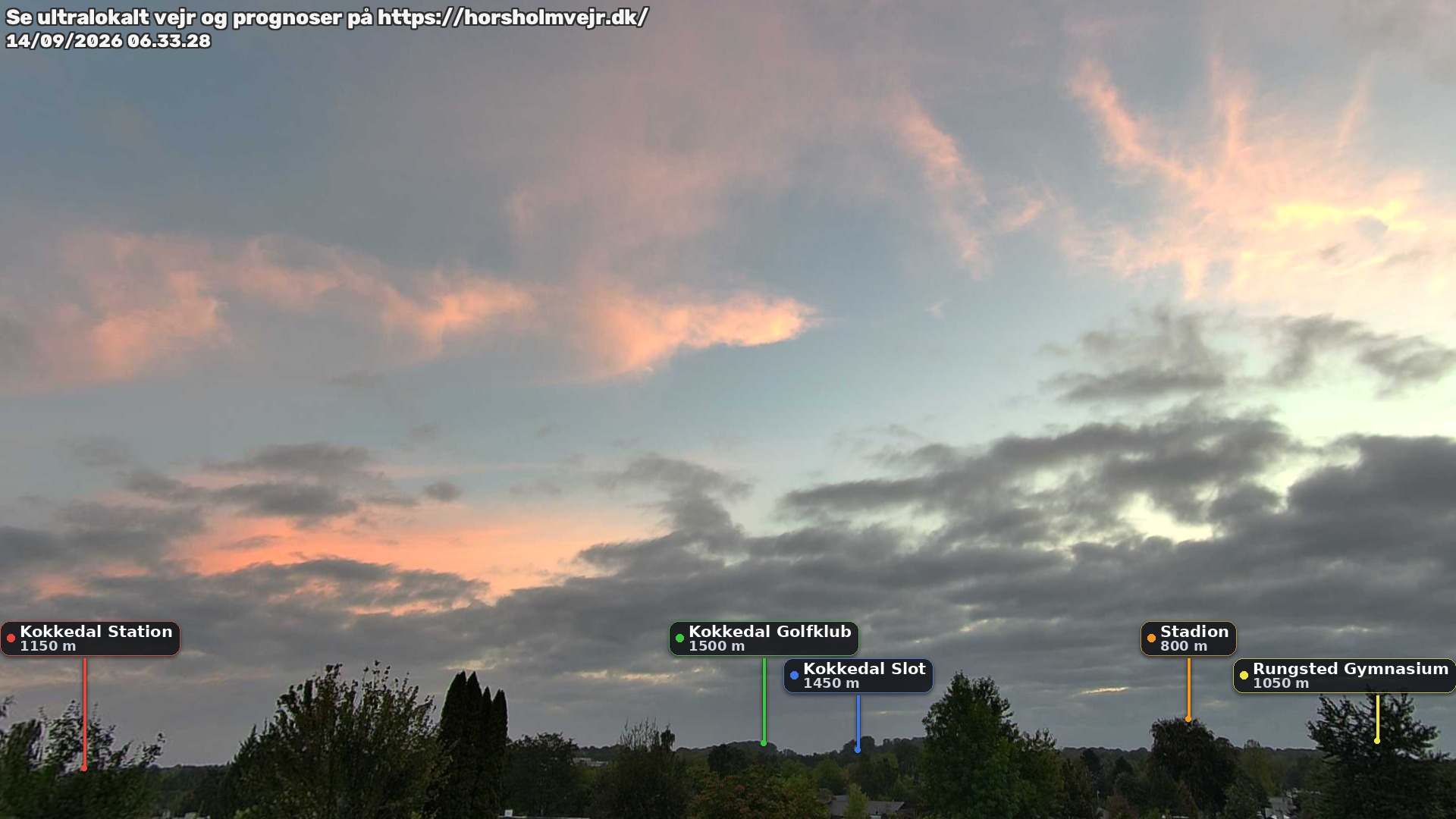 Livebillede fra webcam mod nordøst i Hørsholm