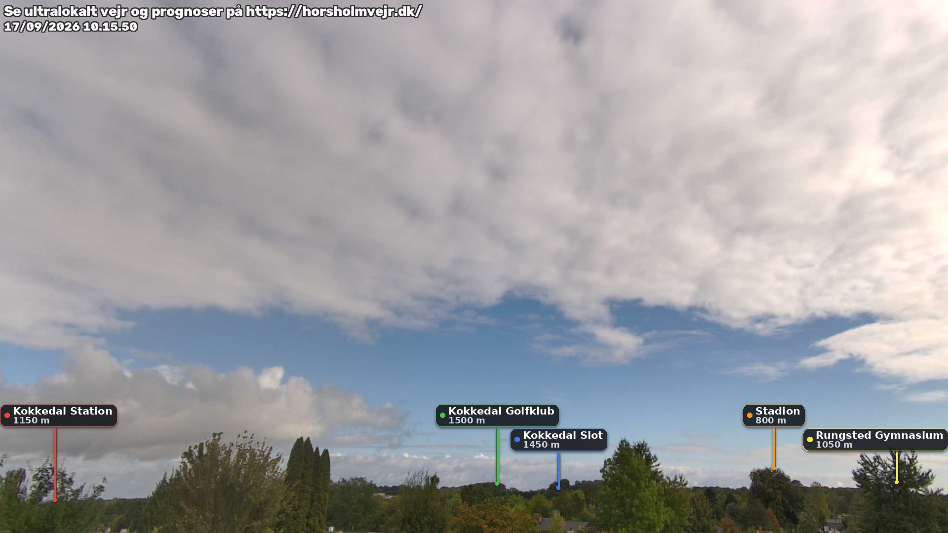 Livebillede fra webcam mod nordøst i Hørsholm