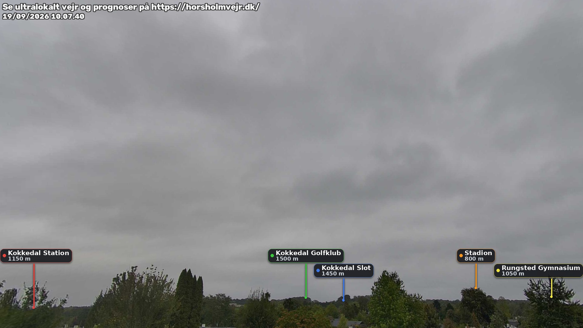 Livebillede fra webcam mod nordøst i Hørsholm