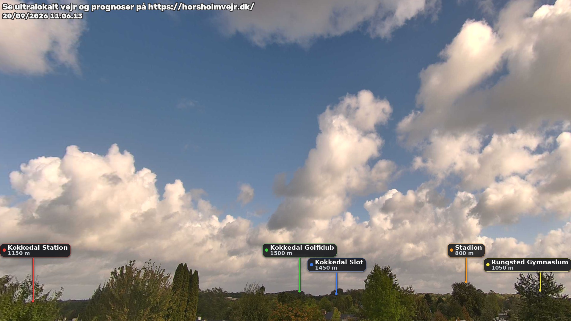 Livebillede fra webcam mod nordøst i Hørsholm