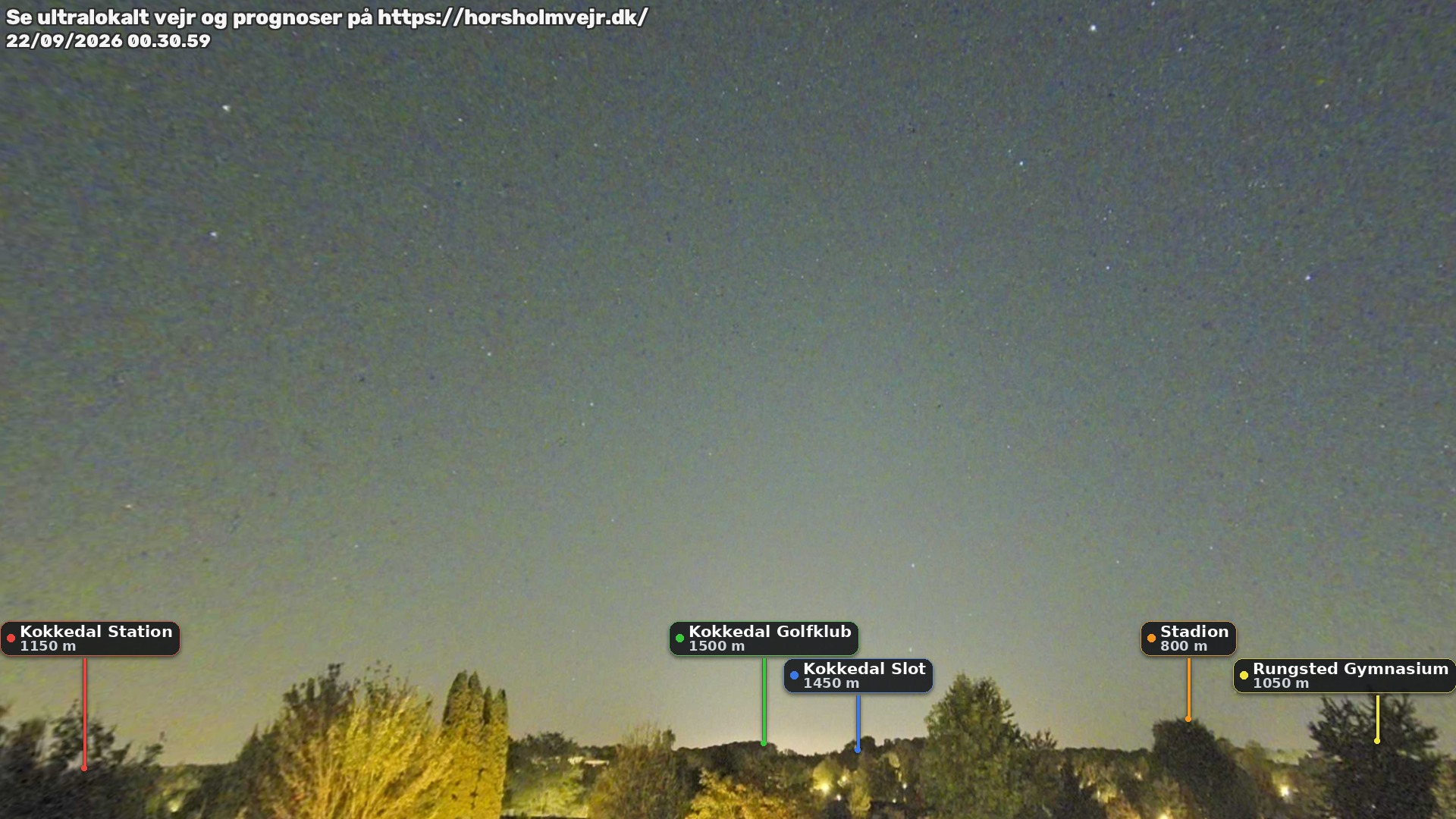 Livebillede fra webcam mod nordøst i Hørsholm