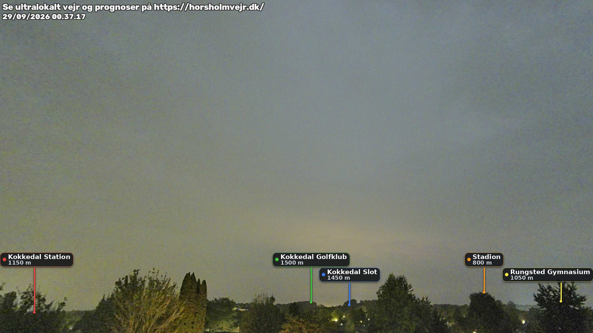 Livebillede fra webcam mod nordøst i Hørsholm
