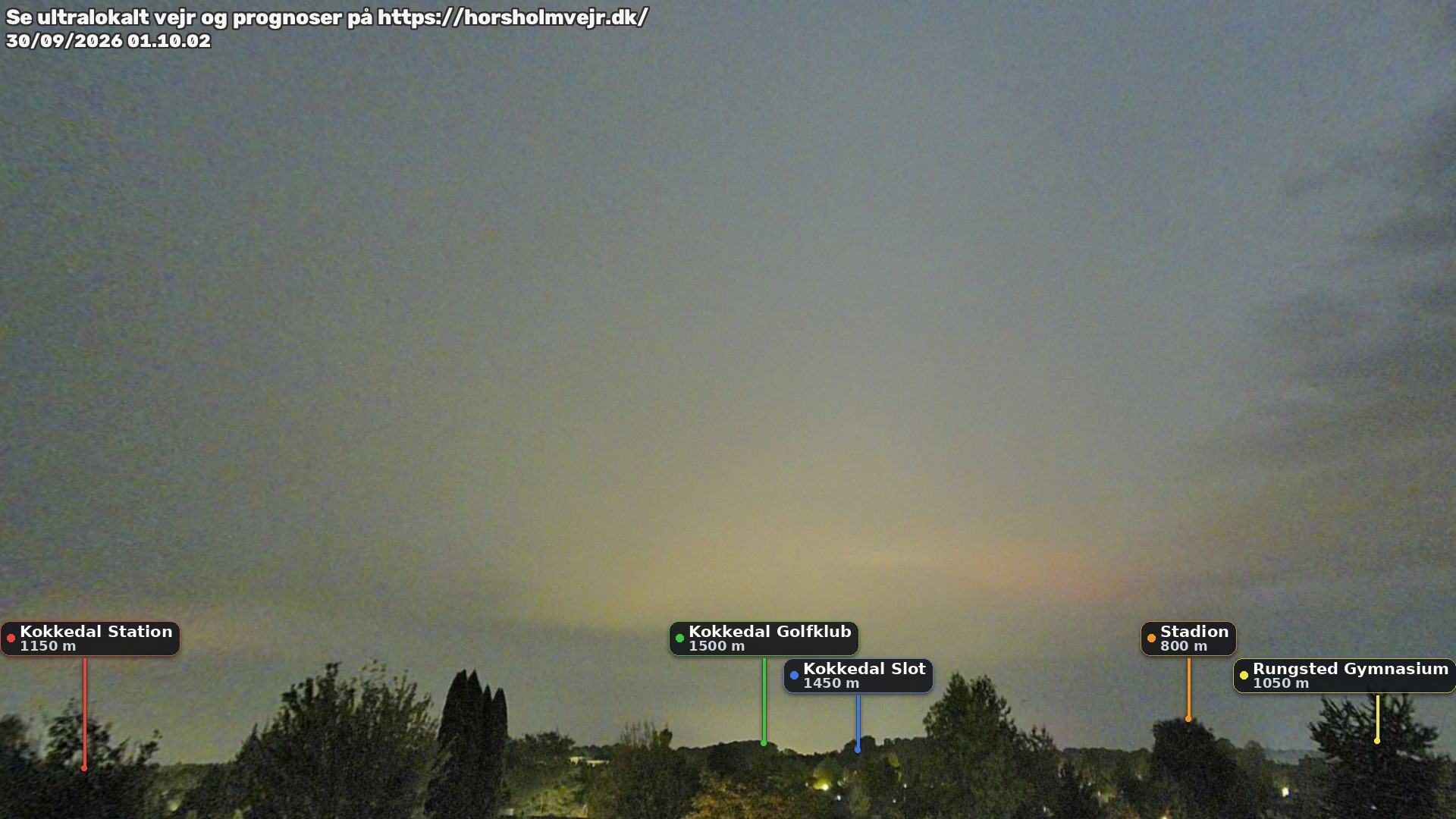 Livebillede fra webcam mod nordøst i Hørsholm
