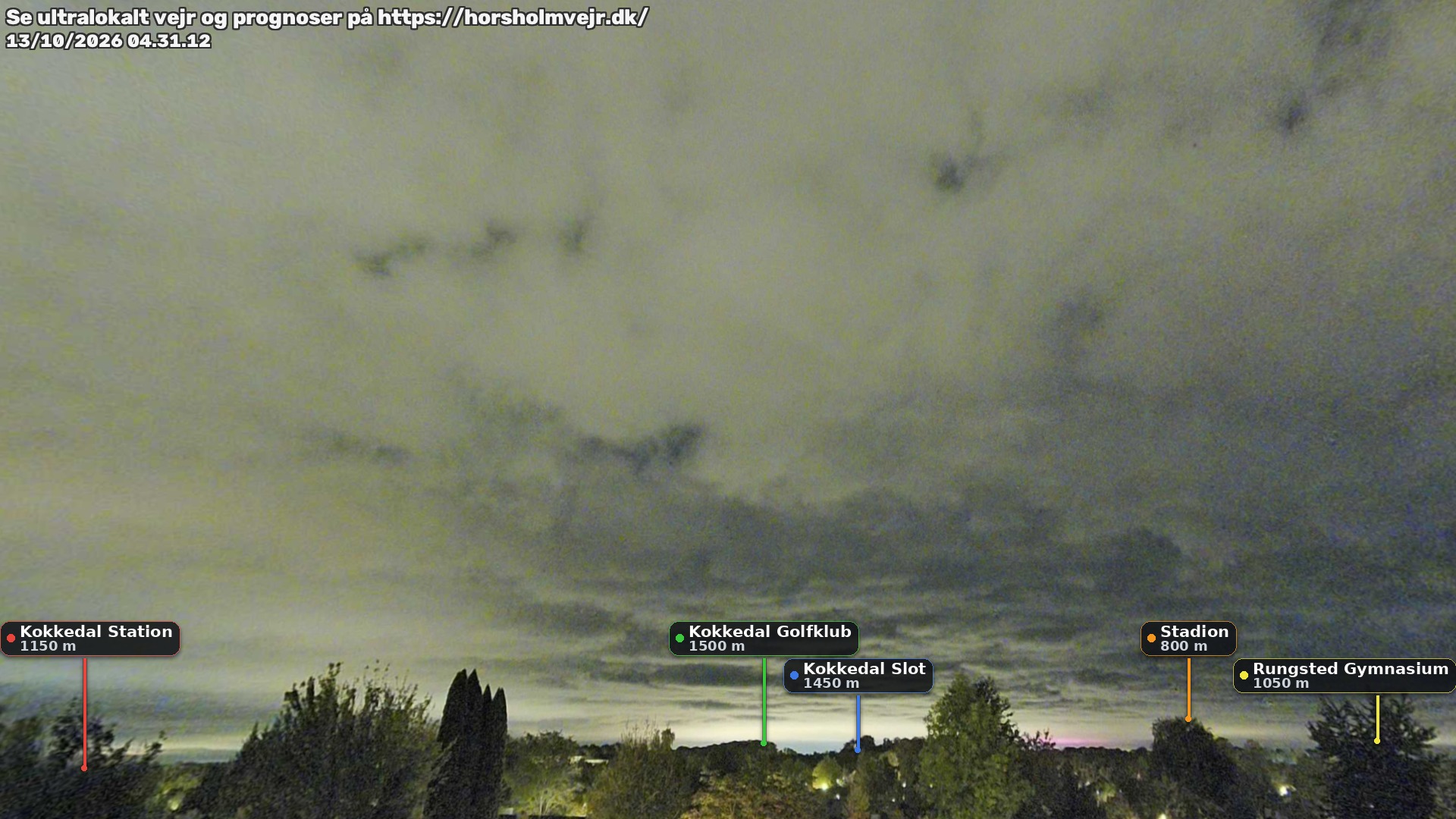 Livebillede fra webcam mod nordøst i Hørsholm
