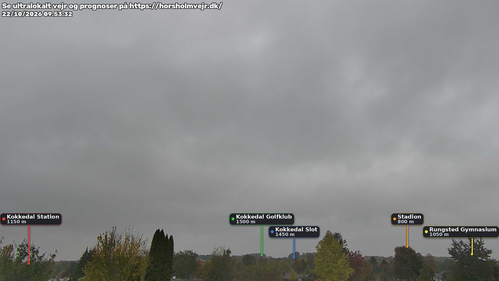Livebillede fra webcam mod nordøst i Hørsholm