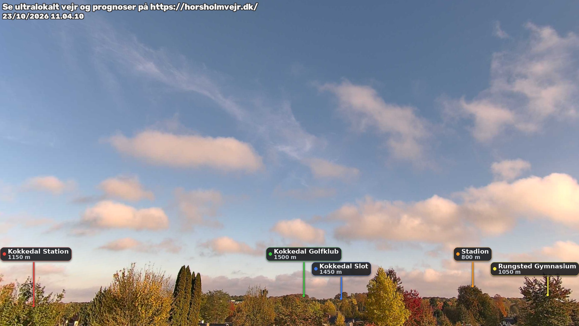 Livebillede fra webcam mod nordøst i Hørsholm