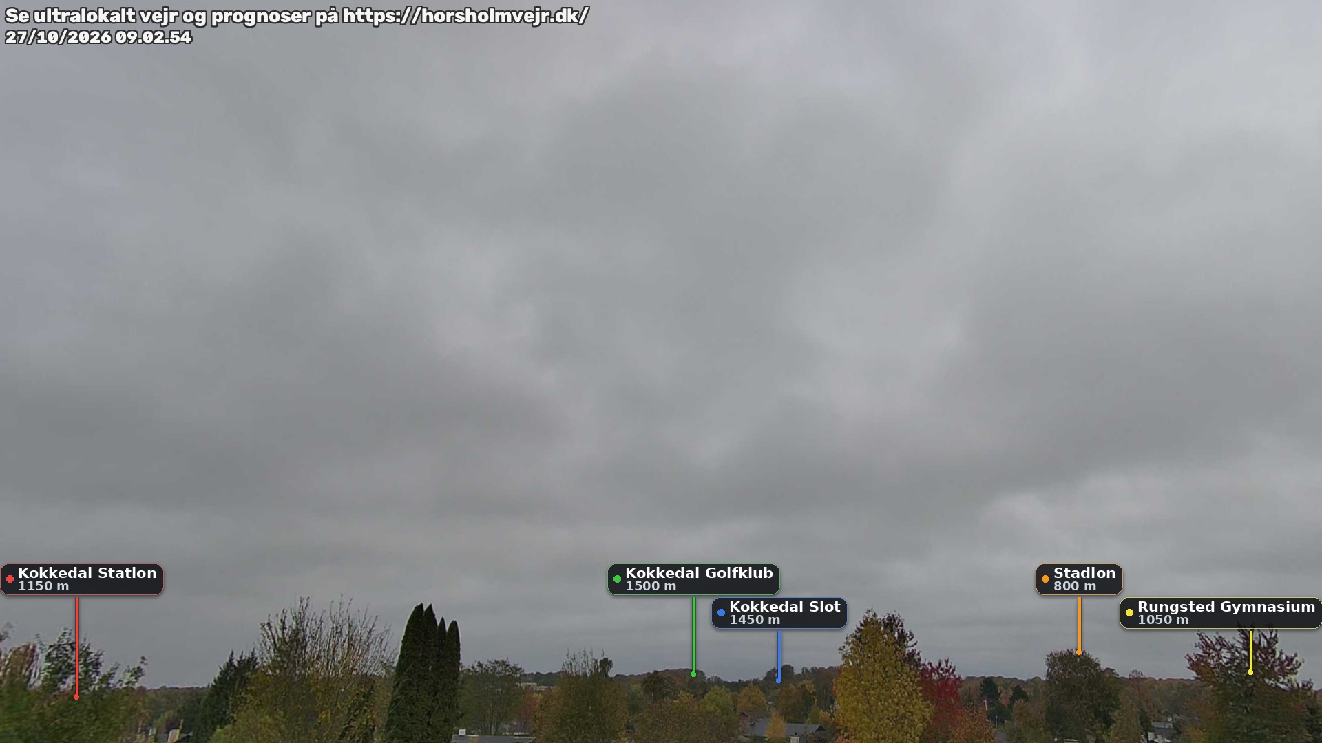 Livebillede fra webcam mod nordøst i Hørsholm