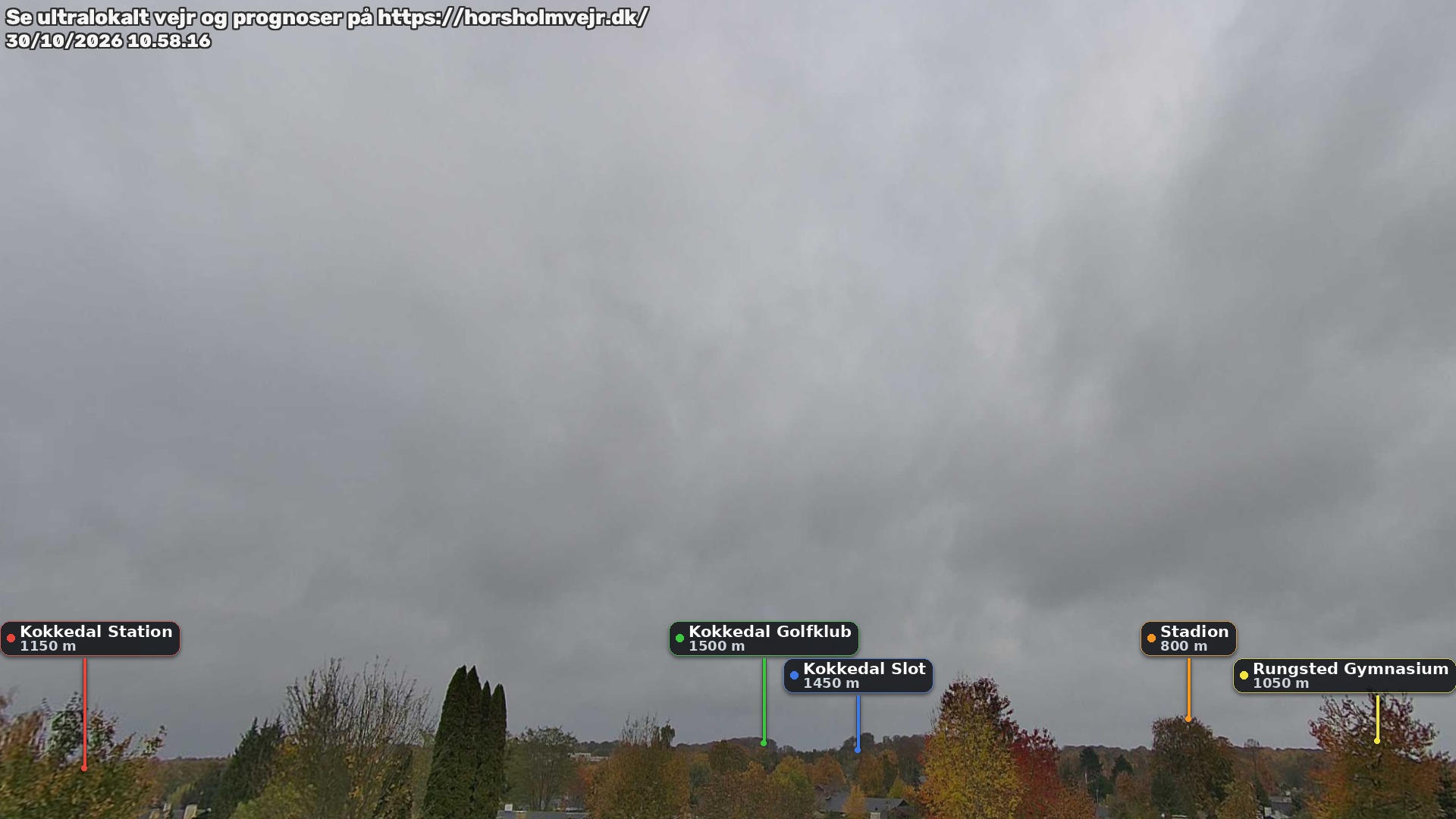 Livebillede fra webcam mod nordøst i Hørsholm